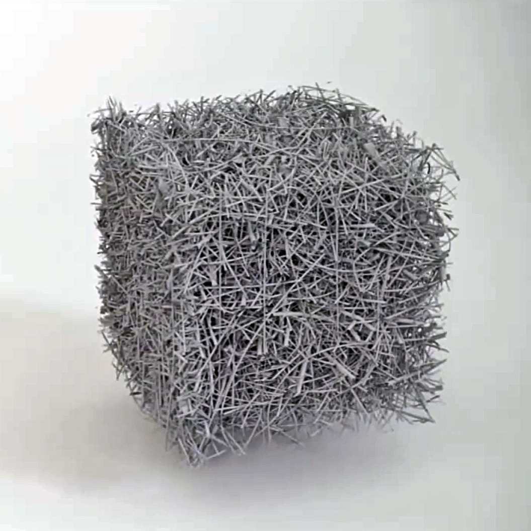 HEPA filter glass fiber media, magnified view showing the random fiber mesh